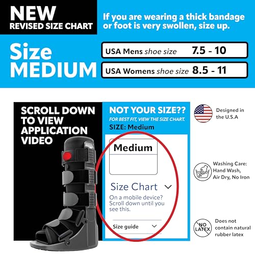 Rapid Recover Tall Walking Boot - Medium Support Fracture Boot for Stability
