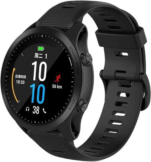 Waterproof Band Compatible with Garmin Forerunner 945/935 Watch Band, Soft Breathable Sports Adjustable Replacement Wristbands for Women Men (Black)