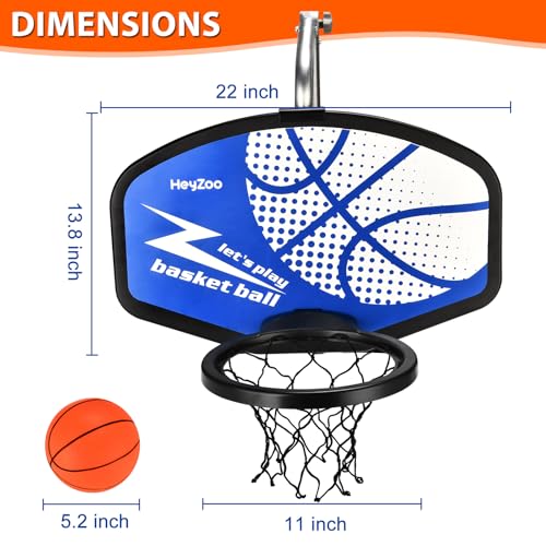 Adjustable Trampoline Basketball Hoop with Balls & Pump | Kids Outdoor Toy