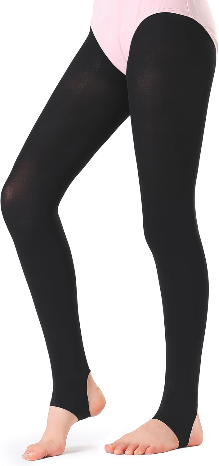 Stelle Ultra Soft Stirrup Tights for Girls & Women - Perfect for Ballet, Gymnastics & School