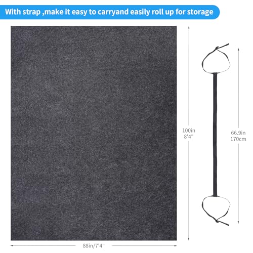 BREENHILL Charcoal Grey Waterproof Camping Tent Carpet Mat - 88" x 100"