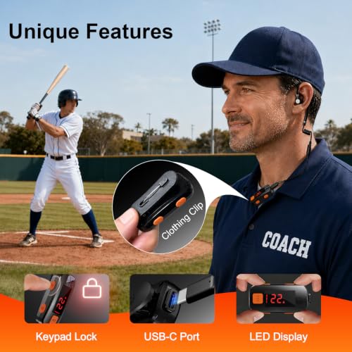 2 Pack Mini Waterproof Walkie Talkies for Adults, IP54 Two-Way Radios