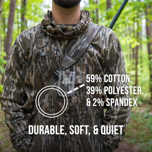 Mossy Oak Men's Cotton Mill Flex Overalls 4X-Large Original Bottomland Camo Hunting Bibs