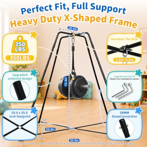 Heavy Duty Swing Stand - X-Shaped Sensor Swing Frame 350lbs Capacity