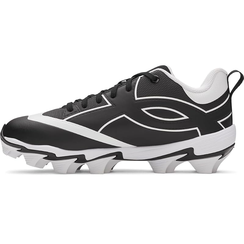 Under Armour Leadoff Icon Low RM JR Baseball Cleats - 001 Black/Black/White Little Kid