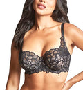 Women’s Allure Full Cup Bra Sheer Lace 40G Black/Latte - Side Sling Support