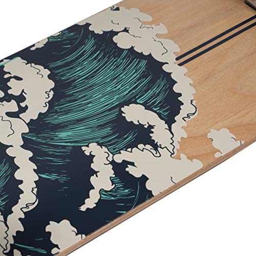WiiSHAM 31-Inch Black Complete Beginner Skateboard for Kids & Adults, 7 Ply Maple