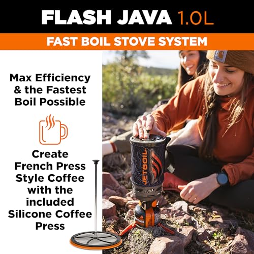 Jetboil Flash Java 1.0L Backpacking Stove & French Coffee Press - Topo Edition