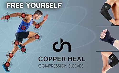 COPPER HEAL Copper Compression Gloves (PAIR) for Men and Women - Highest Copper Infused FULL FINGER Compression Gloves Hand