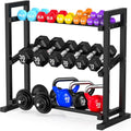 3-Tier Adjustable Dumbbell Rack for Home Gym Storage - Heavy Duty Steel