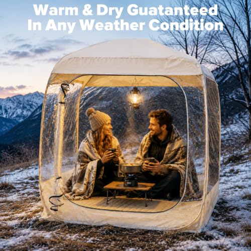 All-Weather Pop Up Sports Tent with Clear Windows - Waterproof Instant Setup Shelter for Outdoor Events