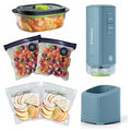 FoodSaver Mini Handheld Vacuum Sealer Machine with Marinate & Charging Dock - Blue