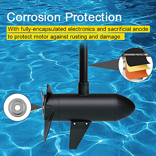 Haswing Cayman 12V 55lb Bow Mount Electric Trolling Motor for Bass Fishing Boats