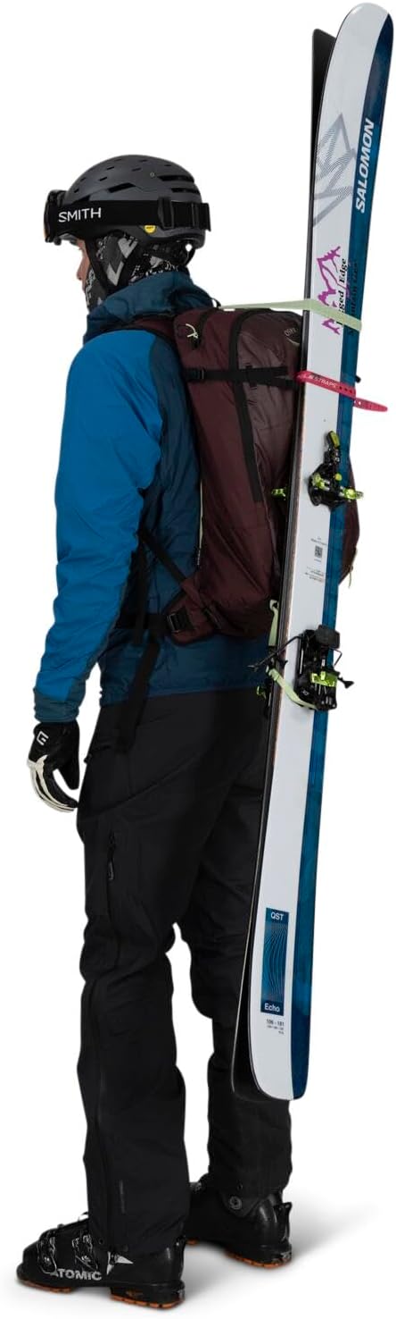 Osprey Firn 18L Ski & Snowboard Backpack - Elderberry Purple & Peppermint Green | Small/Medium Size