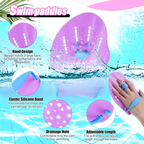 3-Piece Swim Training Set with Pull Buoy and Hand Paddles for Adults