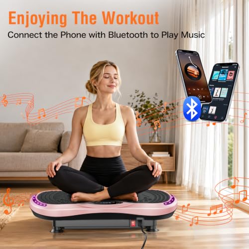 Vibration Plate Exercise Machine with 400 lbs Capacity - Pink Variation