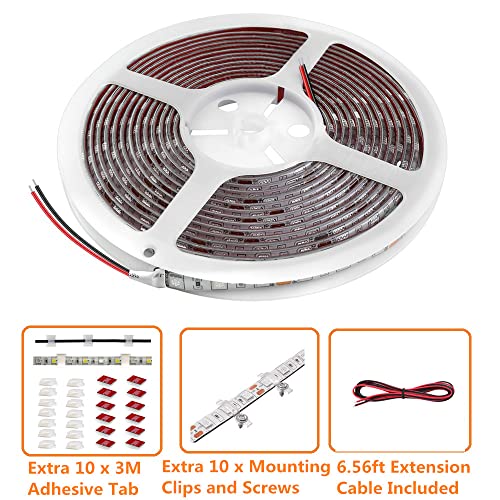 Boat LED Strip Lights 20ft Waterproof Marine Lighting for Night Fishing - Red