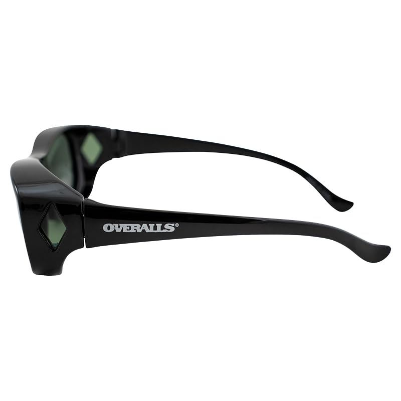 Overalls Wraparound Sunglasses with Polarized UV Protection for Prescription Wearers