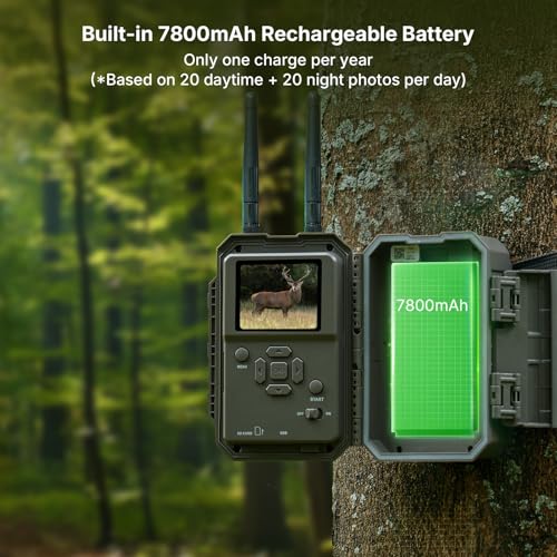 GardePro E8 2.0 Pro Trail Camera with WiFi & 4K Video - Dual Antennas