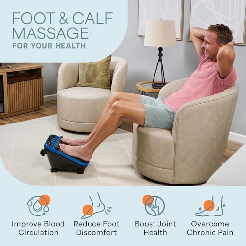 VibraFlow Foot Massager for Neuropathy & Pain Relief - Blue, Standard