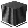 Diamond Black Interlocking EVA Foam Puzzle Exercise Mat - 24 Tiles, 96 Sq Ft