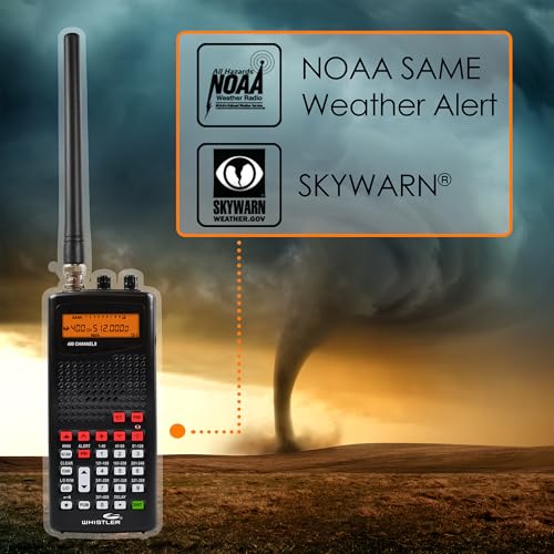 Whistler WS1010 Handheld Analog Scanner – 400 Channels, Weather Alerts, Spectrum Sweeper, PC Programmable