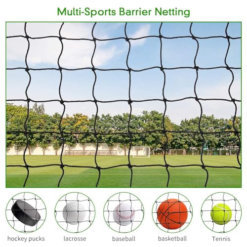 Wiseek 10x40ft Heavy Duty Baseball Softball Backstop Net Barrier & Sports Netting