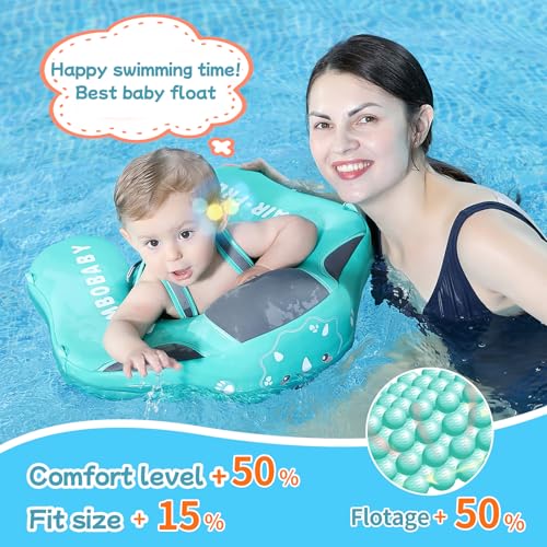 Baby Pool Float with Canopy and Tail - Dinosaur Green Cloth Variation
