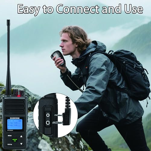 SAMCOM Waterproof Shoulder Mic for Two Way Radios - Large Pack of 6
