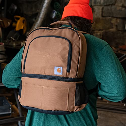 Carhartt Insulated 24 Can Two Compartment Cooler Backpack - Brown, One Size