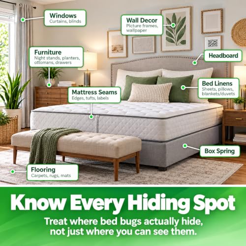 Hygea Natural Bed Bug Killer Spray 128oz - Child & Pet Friendly, Odorless & Fast-Acting