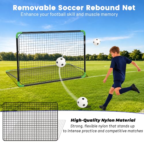 Kids 3-in-1 Soccer Goal with Target & Rebounder - Backyard, Beach Play