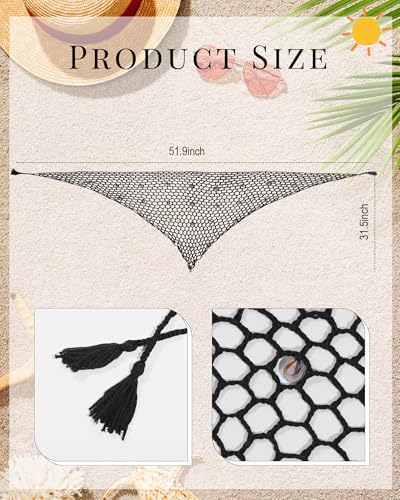 Halloween Mermaid Skirt for Women Crochet Cover-up - Black