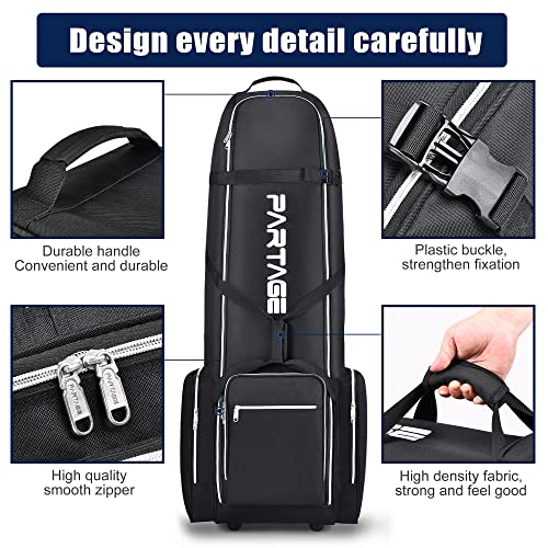 Golf Travel Bag with Support System and 600D Heavy Duty Oxford, Large Size Fits Full Set
