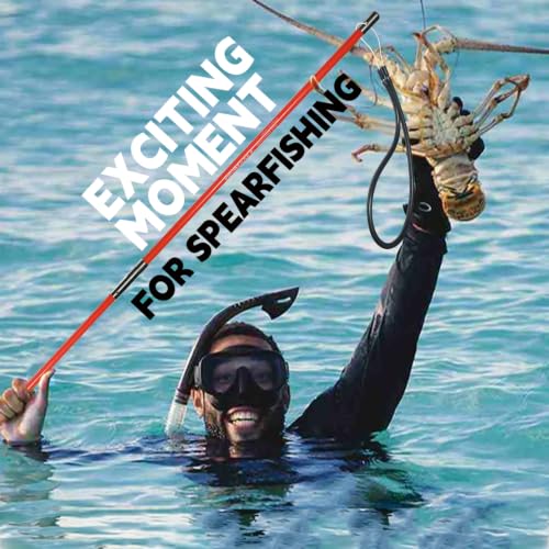 Orange Hawaiian Sling Spearfishing Pole Set - Fiberglass & Stainless Steel