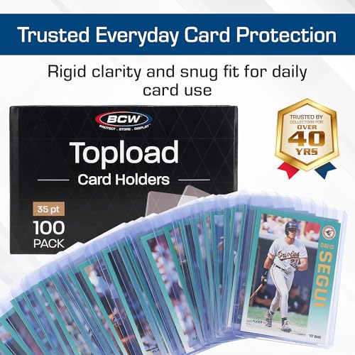 BCW 3x4 Card Holders for Standard Trading Cards - 100 Pack