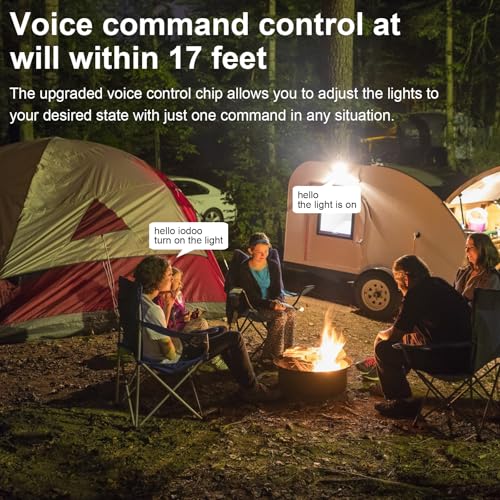 30W PRO Rechargeable Camping Light with Voice Control, 3000 Lumens