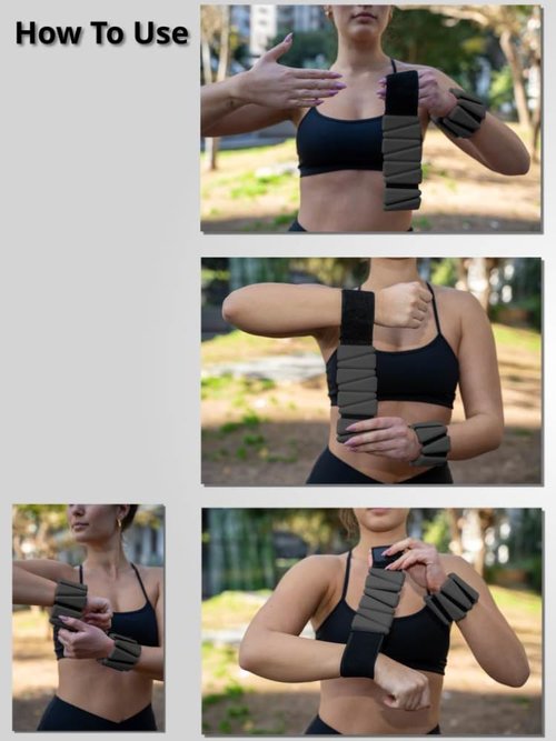GAOS Wrist & Ankle Weights for Women - Wearable Weighted Bangles for Pilates, Yoga, Walking & Strength Training,Adjustable Fit, Soft Silicone Anti-Slip Design - 2 lbs Pair (Set of 2).