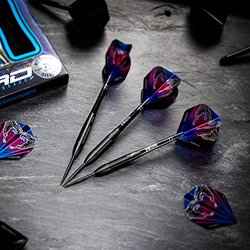 Red Dragon Peter Wright Snakebite 3 Darts Set - 22g Tungsten with Flights & Stems