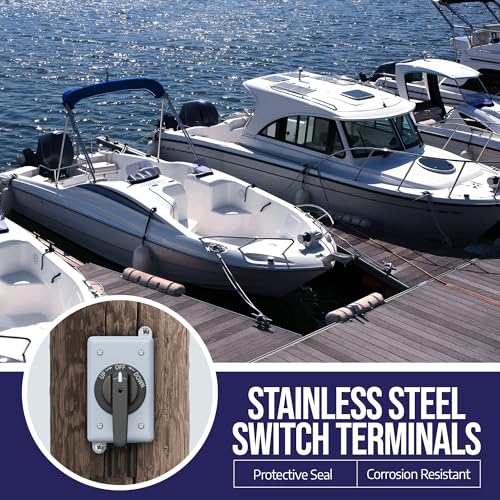 Maintained Boat Lift Switch - 3-Position Marine Control for Up to 2-HP Motors