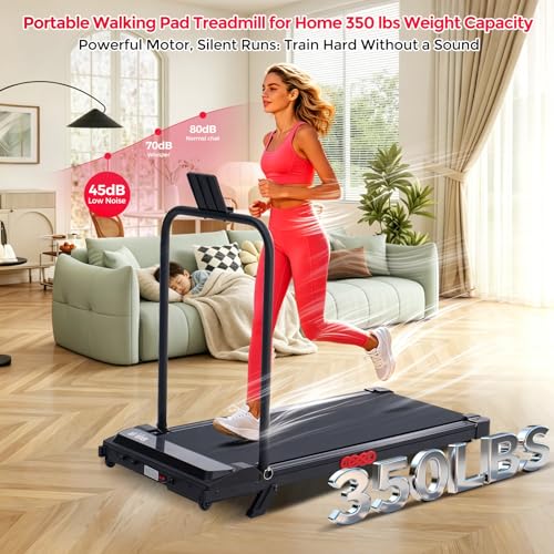 Potupus V300-DYV Portable Treadmill with Incline & Removable Handle for Home & Office