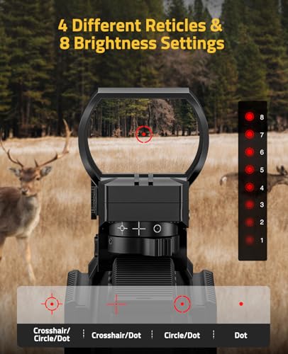 CVLIFE Black with 3X Magnifier Combo - 40mm Multi-Reticle, Absolute Co-Witness