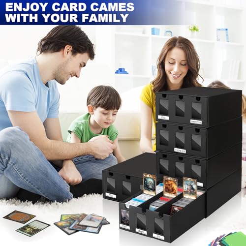 15000+ Card Storage Box Bulk Set with Dividers & Labels for Trading Cards - AOBOPLE