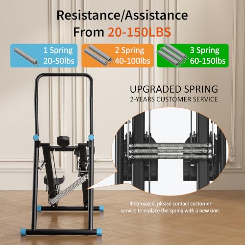 MOMODA Vertical Climber Stair Stepper for Home Workout - Blue