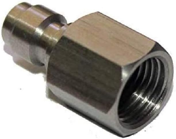 Universal Quick-Disconnect Plug Adapter - 8mm BSPP Female Thread Stainless Steel for PCP Paintball