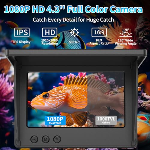 Underwater Fishing Camera TMACTIME 1080P HD 30M Cable Waterproof Night Vision