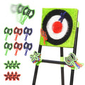 Green Axe Throwing Game Set with Bristle Target & 12 Axes for Indoor Outdoor Backyard Kids & Adults - Variation: 6 Star