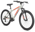 Mongoose Flatrock Hardtail Mountain Bike - Grey, 17-Inch Frame, 26-Inch Wheels