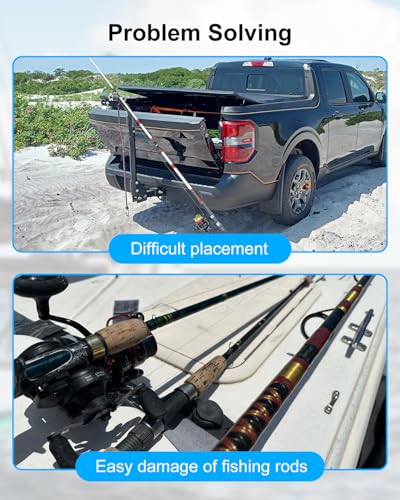 Magnetic Fishing Rod Holder Pair - Vertical Storage for Boat Truck Garage