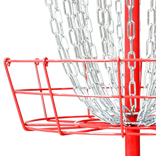 Axiom Discs Pro 24-Chain Disc Golf Basket - Red, Portable & PDGA Approved